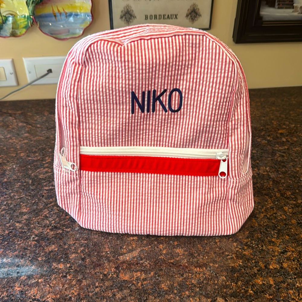 Toddler Seersucker Backpack